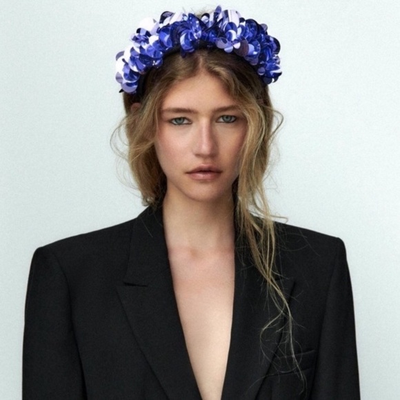 Zara Purple Sequin Headband - Picture 1 of 4